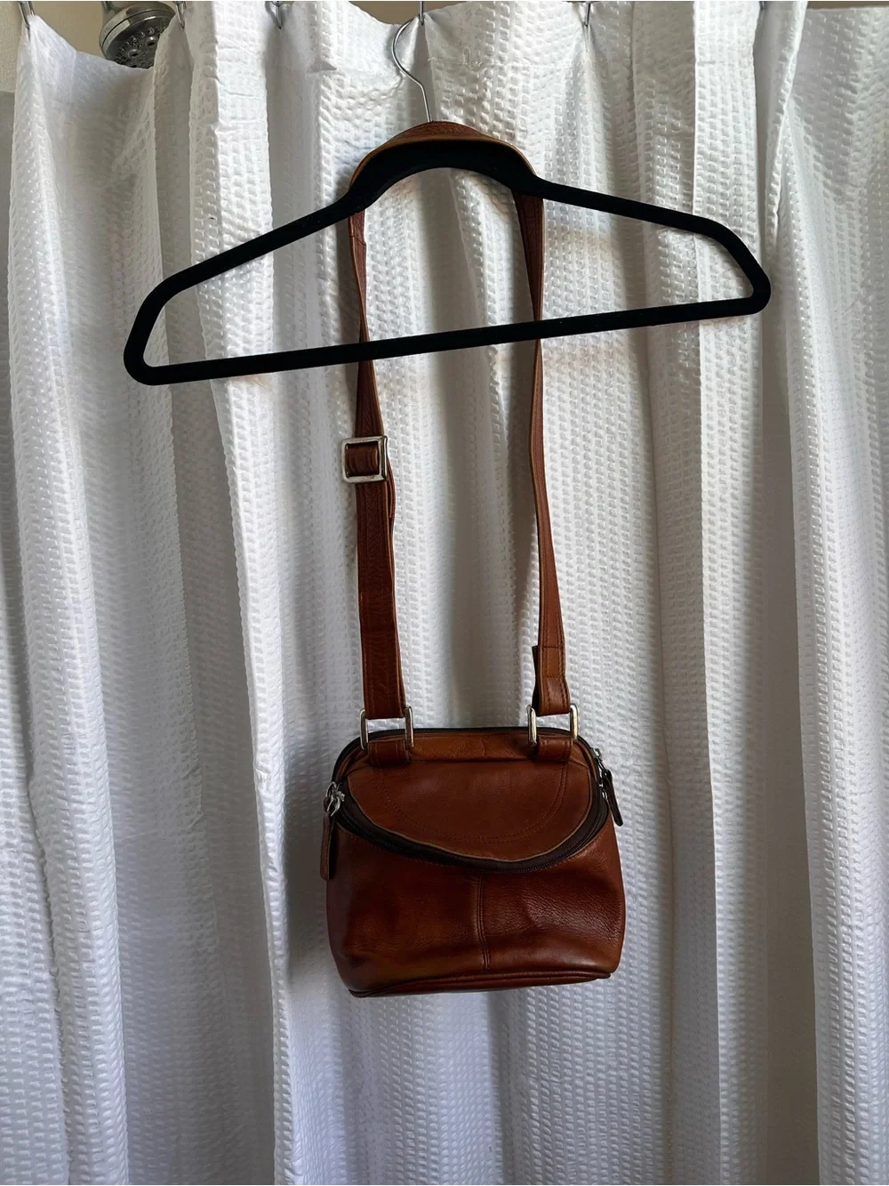 Latico Brown Leather Messenger Crossbody Bag